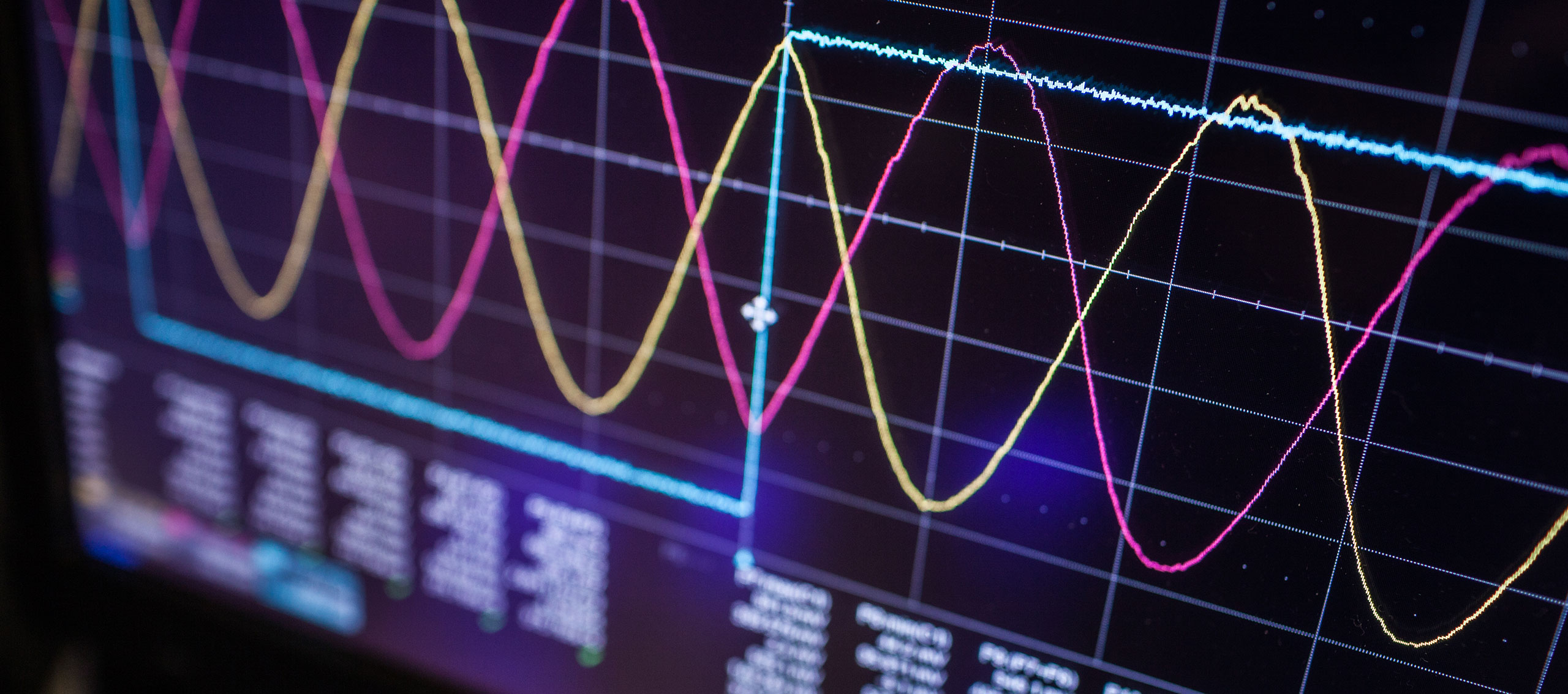 Data waves on a monitor